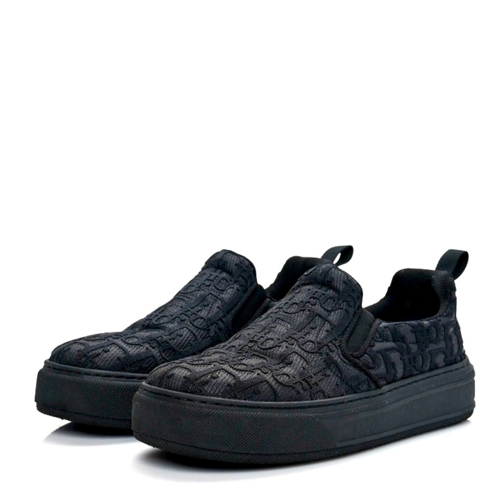 DIOR Oblique Solar Womens Slip On Sneakers Black Size 38 New In Box sz 6.5 US